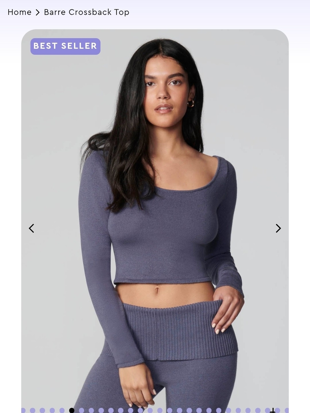Florence By Mills Fashion Barre Crossback Top in Grisaille